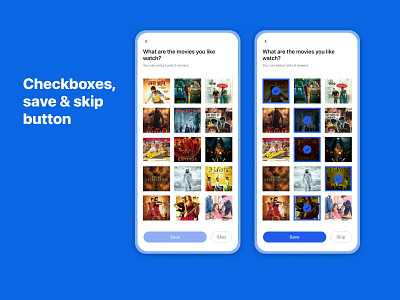 UI Challenge Day 32 - Checkboxes, save and skip button design
