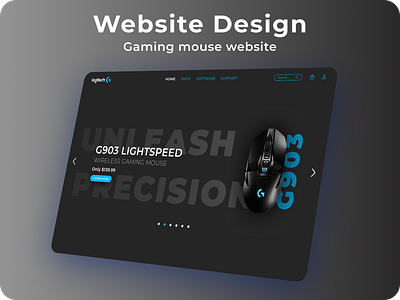 Gaming Mouse Website – Landing Page Concept design figma design gaming high‑impact ui ux