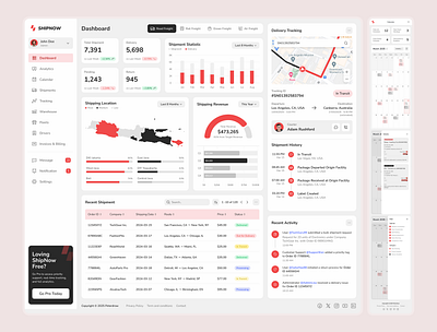 ShipNow Homepage – Shipping Management Dashboard UI Figma calendar ux dashboard vi design desktop ux figma dashboard figma ui freight tracking logistics dashboard logistics management mobile optimized ressponsive ui shipment calender shipping admin panel shipping ux tablet ui ui inspiration ui showcase ui trends