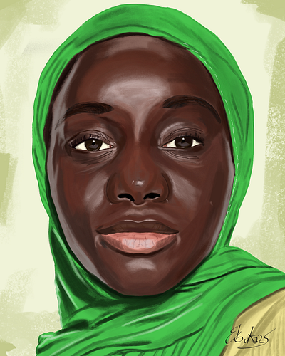 Hijab illustration painting