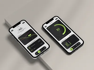 The Screen Time App UI Design analytics chart clean creative dark graph infographic meter metrics mobile screen sleep technology time timmer ui ux