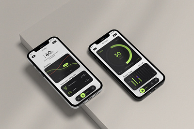 The Screen Time App UI Design analytics chart clean creative dark graph infographic meter metrics mobile screen sleep technology time timmer ui ux