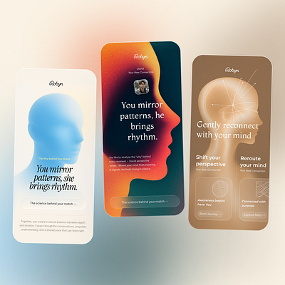Robyn Rebranding Explorations app branding health illustration iphone mental ui user interface