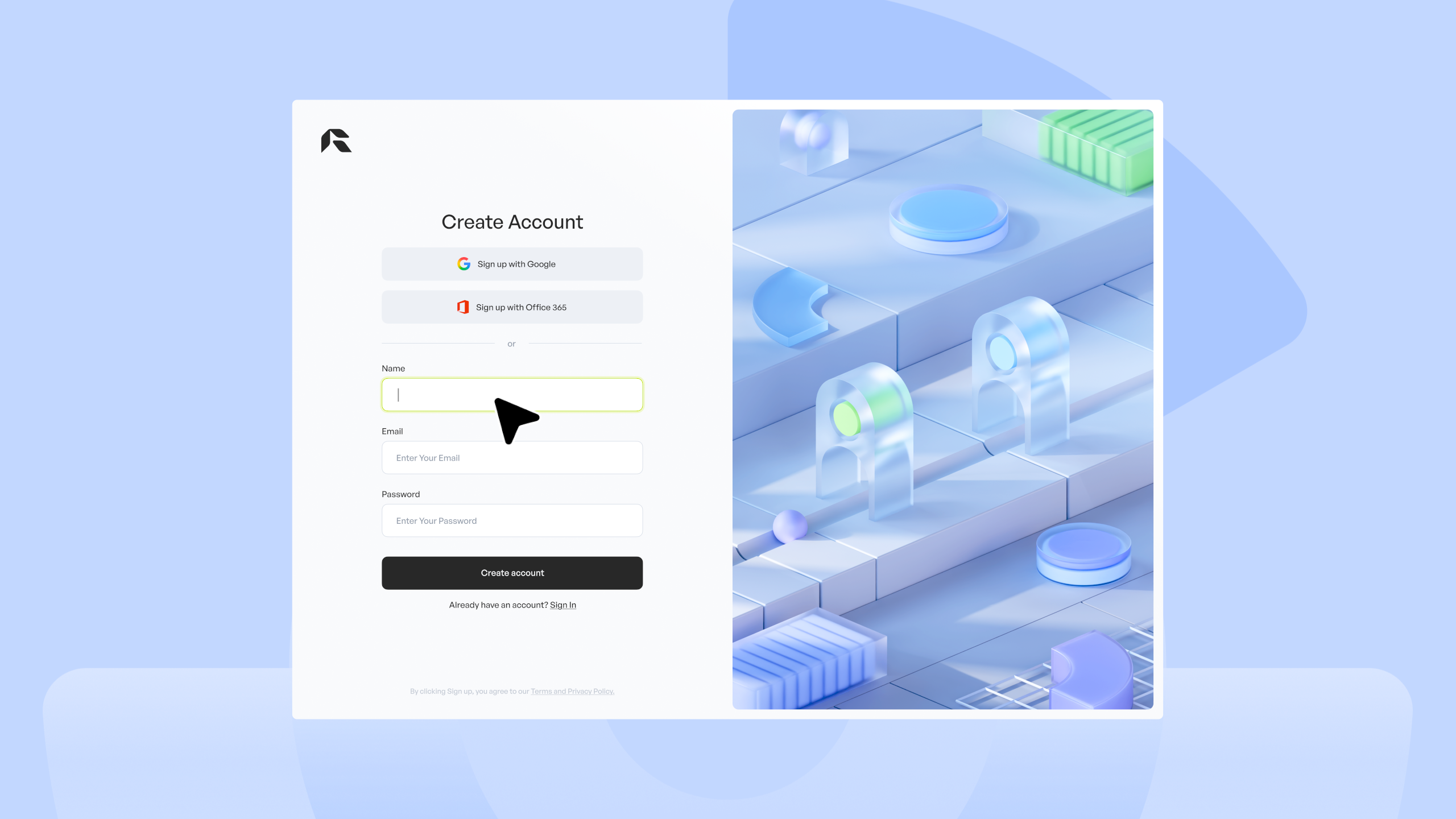 Raccord - Sign up animation 3d animation dashboard graphic design motion graphics sign up ui
