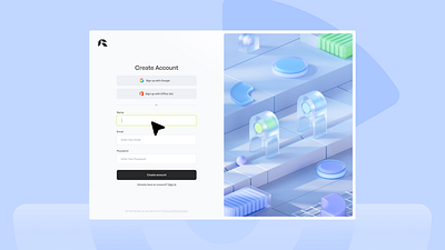 Raccord - Sign up animation 3d animation dashboard graphic design motion graphics sign up ui