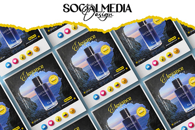 Elegance Reimagined – Premium Perfume Post Design bablagfx dribbbledesign graphic design luxurydesign productdesign socialmediapost