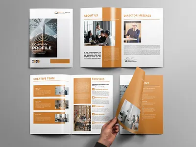 Company Profile Design booklet branding graphic design logo motion graphics