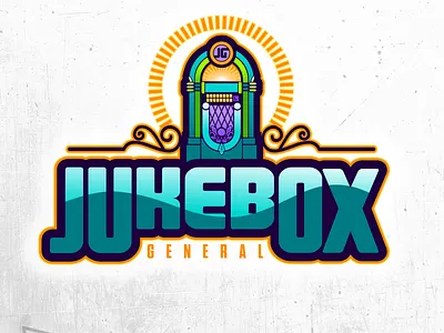 Logo design chipdavid dogwings drawing jukebox logo store vector vintage