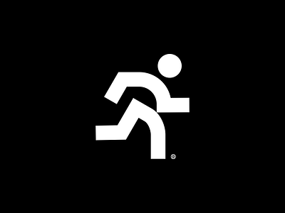 Running man abstract mark circle design geometry graphic design human icon illustration line logo man mark minimalism run