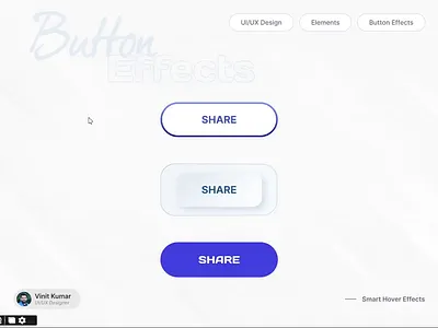Smart Button Hover Effects 3d animation branding graphic design motion graphics ui