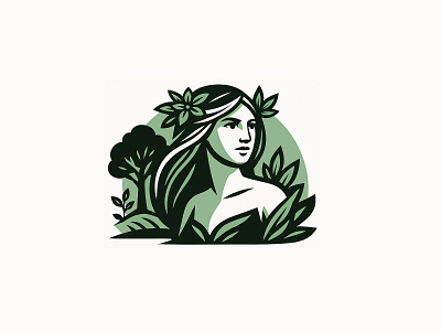 Nature's Essence branding ecofriendly floral graphic design illustration leaves logo natureart natureinspired organic woman