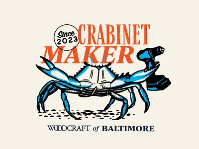 Woodcraft of Baltimore Apparel baltimore blue cabinet crab drill maryland nautical ocean sea wildlife woodcraft woodworker woodworking