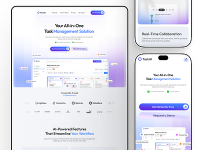AI Task Management SASS Website activity ai meeting tool ai technology ai website automation website hero section landing page mehbubur rahman minimalist planner product design project management website sass task app task management task management website task mobile app task web app website workflow