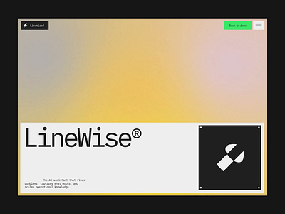 AI Landing page web design ai assistant scroll page✦ LineWise ai animation design interaction landing page motion graphics service site startup ui ux web design website
