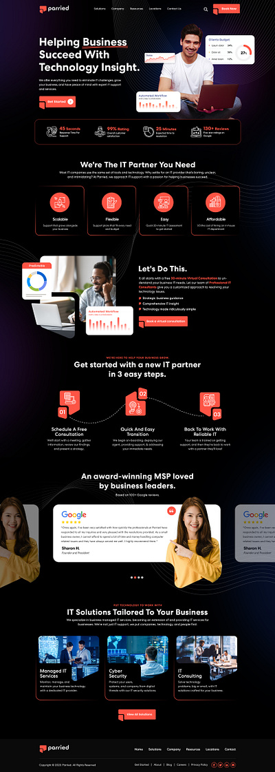Parried Website Design design graphic design landing page ui ux website design