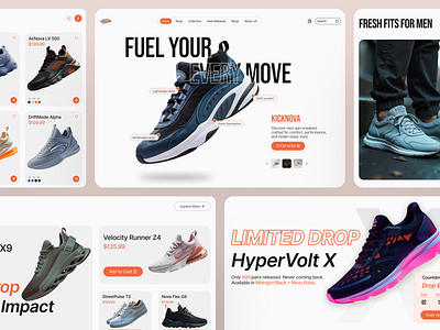 FootWear - Sneakers Ecommerce Website Landing Page clean ecommerce ecommerce landing page footwear hero section homepage landing page market marketplace mehbubur rahman nike online store shoe shoes shoes landingpage shoes store shoes website sneakers website website design