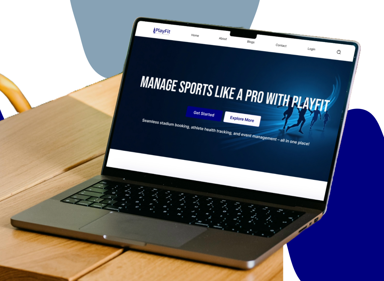 PlayFit-Sports management Web site sports ui ux