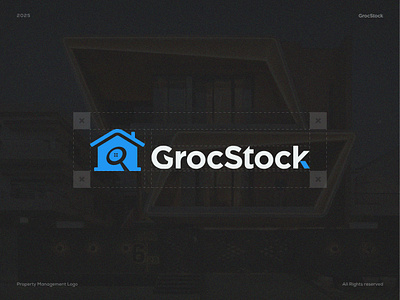 Smart Home Logo Design for Property Management App – GrocStock brandmark