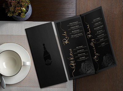 Amour Obscure - Vampire Wine Bar Menu Design branding dark branding design showcase graphic design menu design menu inspo print design restaurant branding typography vampire visual identity