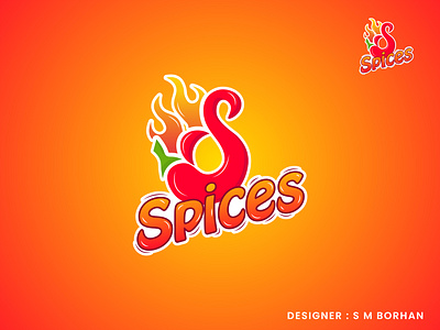 Hot Spices Brand Logo boldspice branding chilimark hot spicy hotbrand logo redspice spicelogo spices