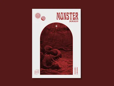 Monster contemporary noveau digital art gothic graphic graphic design illustration poster poster art