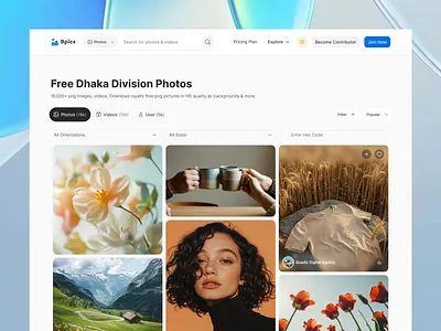 Bpics search result page by Quadiz design filter gallery image image result list loading photo photo page photo result page result result page search sort ui ux