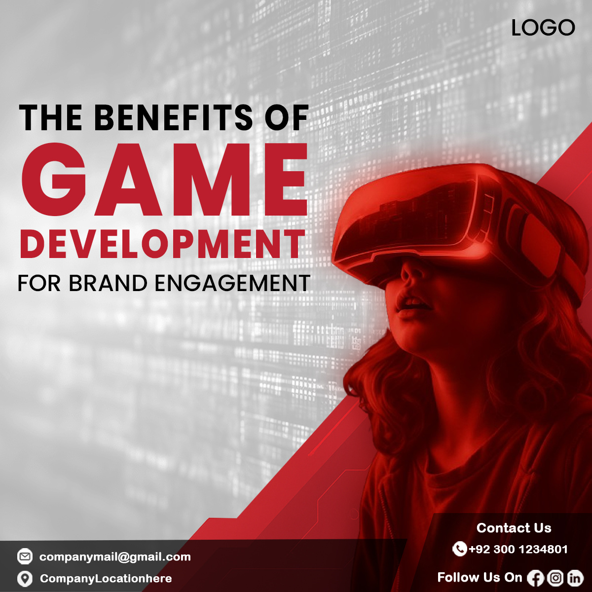 Game Development Post Design branding design graphic design ui