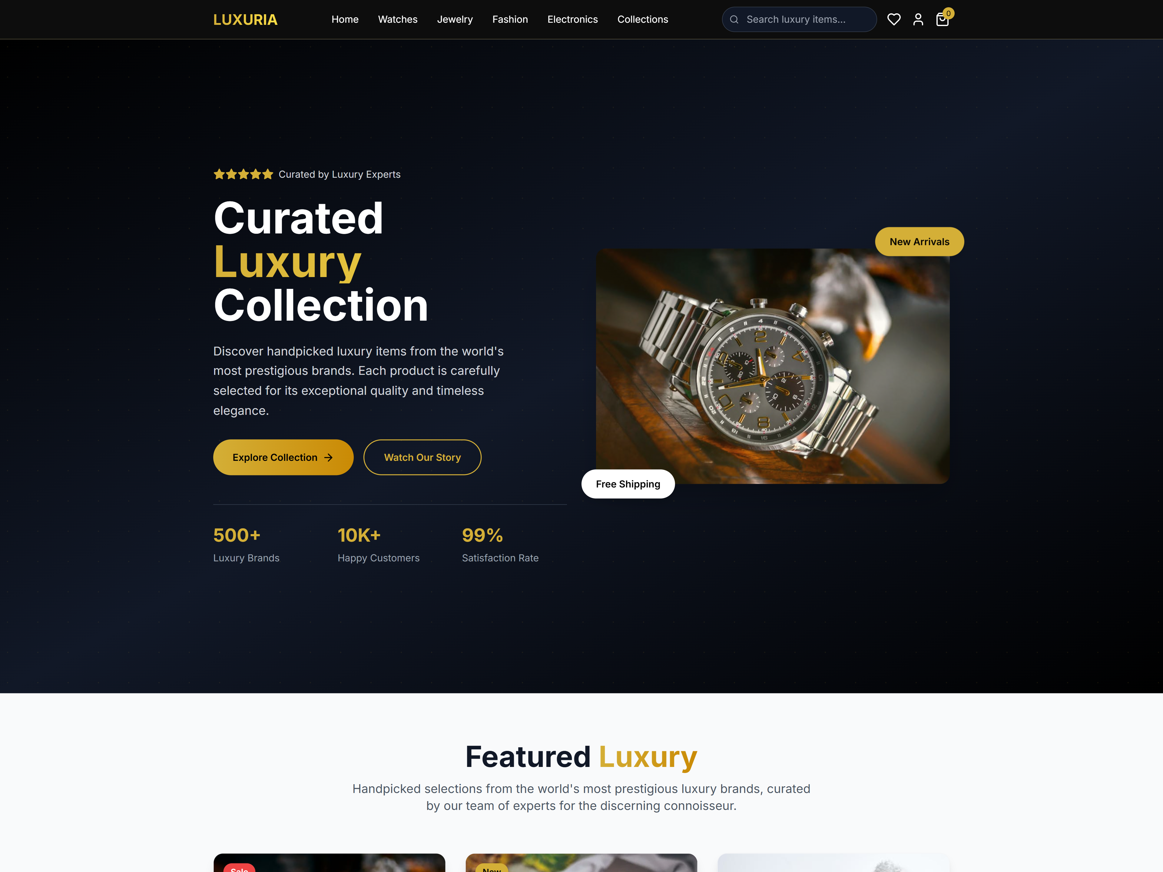 Example of Luxury And Premium Ecommerce Store