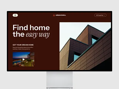 Real Estate Website Design home landing page landing page ui real estate website ui design ux design web design