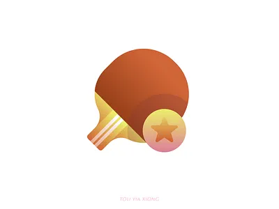 Ping Pong 2d art branding design figma geometric graphic icon illustration illustrator logo ping pong racquet sports table tabletennis tennis ui vector