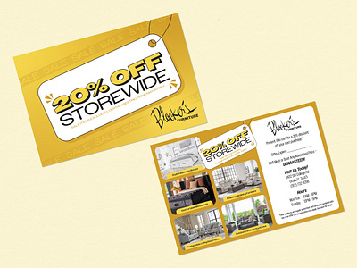 Blocker's Furniture Postcard graphic design print design