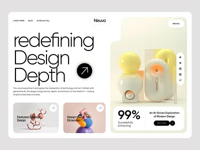 Creative Ai Website UI ai agent ai automation ai design ai pattern visualization ai powered design platform creative header design creative pattern design header design hero section homepage design minimal design platform saas ux visual art website design