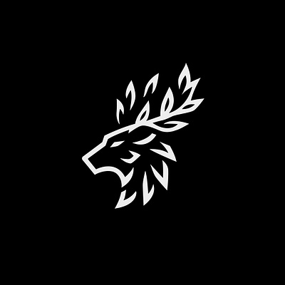 Deer branding cernunnos deer design forest graphic design icon illustration leef logo logo design tree vector wood