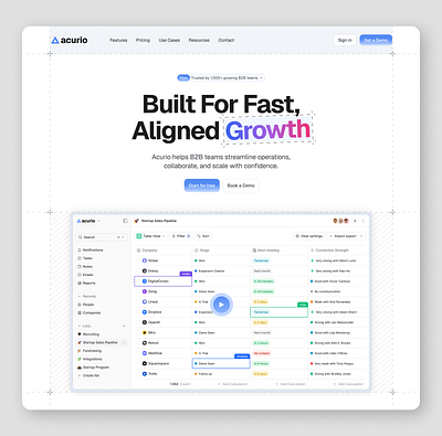 B2B SaaS landing page b2b b2b saas b2b saas landing page branding clean clean landing page landing page saas saas landing page ui web design white mode white mode landing page