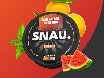 Snau Nicotine Pouches 3d adobe illustrator adobe photoshop adobe stager ads blender branding commercial ads meta ads product visualization