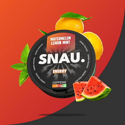 Snau Nicotine Pouches 3d adobe illustrator adobe photoshop adobe stager ads blender branding commercial ads meta ads product visualization