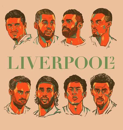 FC Liverpool 25'26 pt 2 character fc liverpool football illustrated football illustrated portraits illustration illustrator liverpool people portrait portrait illustration portrait illustrations portraits procreate soccer soccer illustrated
