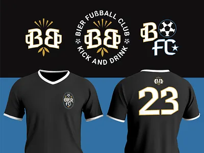 Bier FC | Pt. 2 a badge beer branding brewing drawing f football graphic design icon identity illustration jerseys kits label logo minimalism soccer sports stein