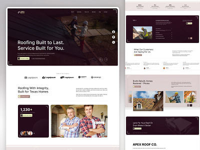 Roofing Contractor Website Design contractorwebsite conversiondesign designer figma graphic design roofingwebsite servicedesign ui uiux web webdesgin webdesigner webdeveloper webflowdesign website