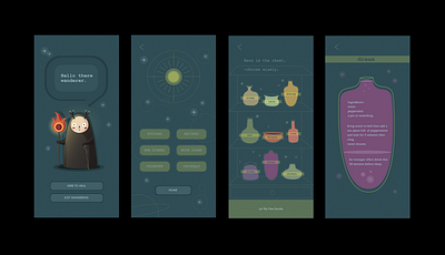 Wander App Concept app ui ux wanderer witch