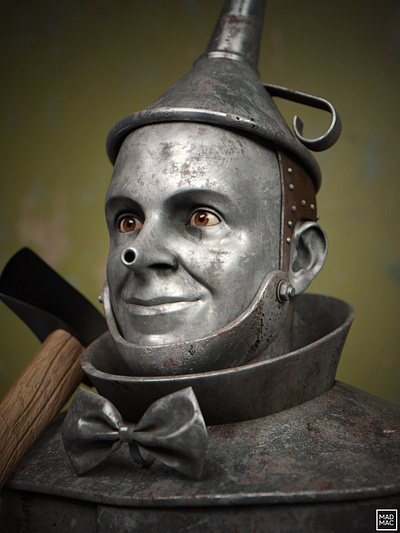 Tin Man portrait 3d character digital art fairytale fanart fantasy heart illustration landofoz noai oz portrait render rusty texture thewiz tinman tinwoodman vintage wizardofoz