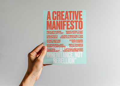 A Creative Manifesto Desktalker Poster by Ben Rennie design graphic design illustration