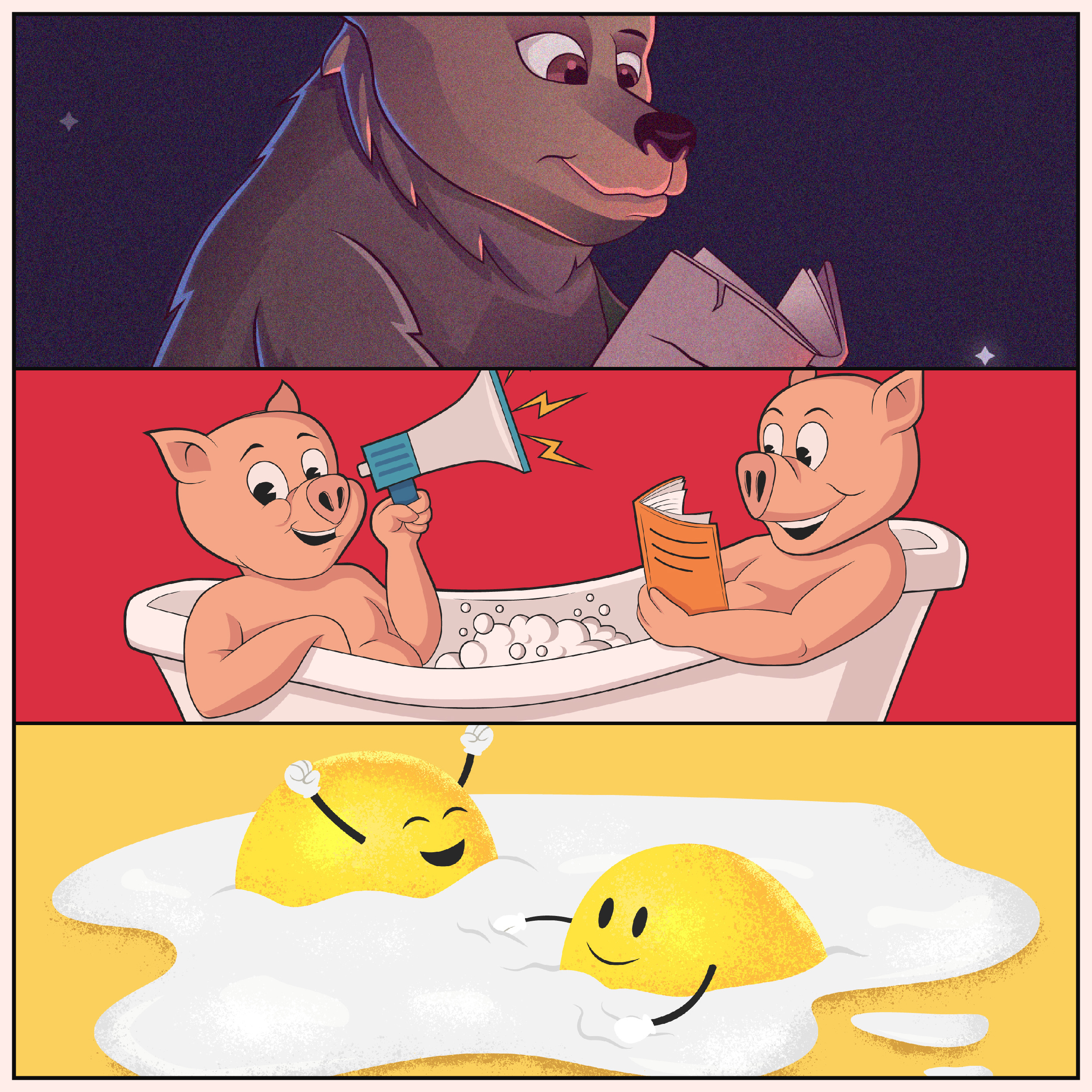 Illustration Work cartoon character graphic design illustration modern podcast cover vibrant