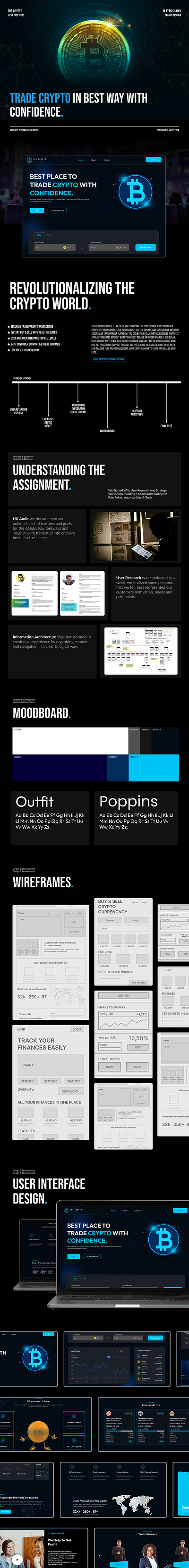 THE CRYPTO UI Case Study ui uiux case study uiux design user interface design web design