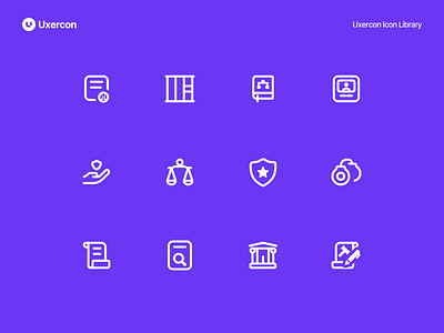 Legal & Policy - Uxercon Icon Library animation compliance corporate design figma icon icon design justice law legal legalandpolicy logo policy punishment regulation regulations ui uiux ux uxercon