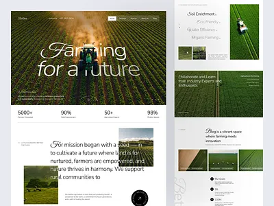 Agriculture Website agribusiness agriculture website design farm farming garden green harvest land peasant plant technology ui ux