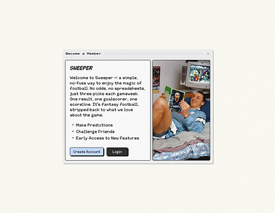 SweeperOS. Retro UI Inspiration close create account design drag mac os pc pixel retro screen sign in ui window xp