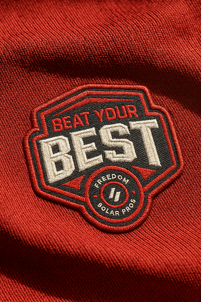 Beat Your Best - 2025 Incentive Logo adobe badge branding competition design designer digital graphic design illustrator incentive instagram jax evenhus logo marketing social media solar solar pros sports