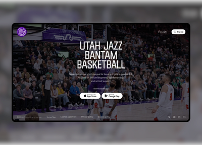 Utah Jazz Bantam Website Project basketball branding design sport ui ux website