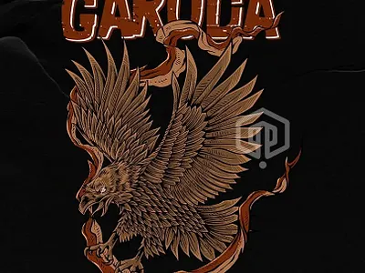 GARUDA artwork branding commissionwork design illustration illustrator independentday outdoorapparel tshirt